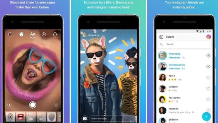 Instagram sperimenta Direct, un’app per i messaggi privati: in Italia è già disponibile